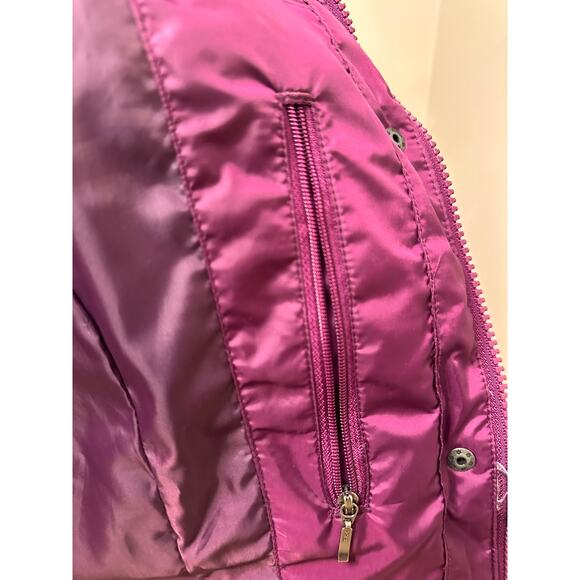 Eddie Bauer Womens Premium Goose Down Puffer Vest Plum Purple Sz Small - Picture 8 of 8